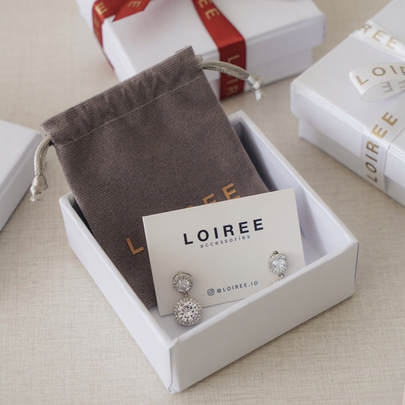 LOIREE Additional Gift Box - Include Hard Box + Velvet Pouch + Greeting Card + Ribbon - Kado