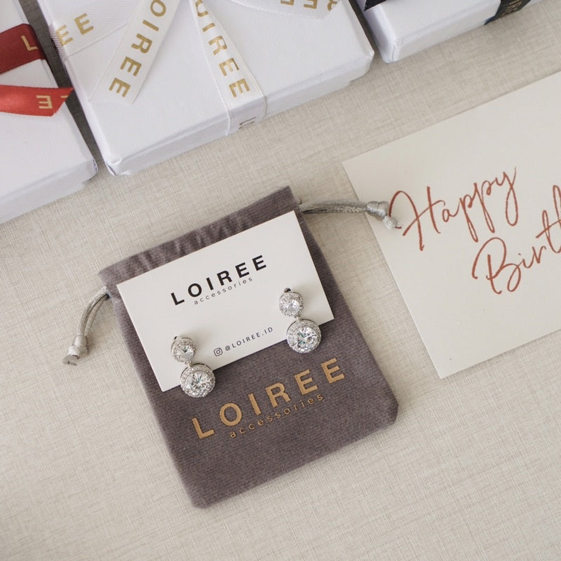 LOIREE Additional Gift Box - Include Hard Box + Velvet Pouch + Greeting Card + Ribbon - Kado