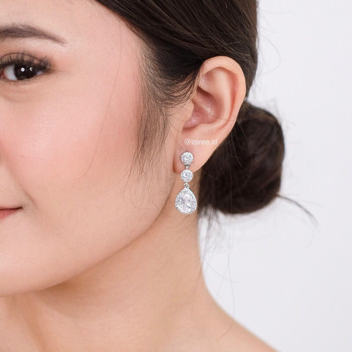 ELODIE Zirconia Dangle Earrings - Wedding