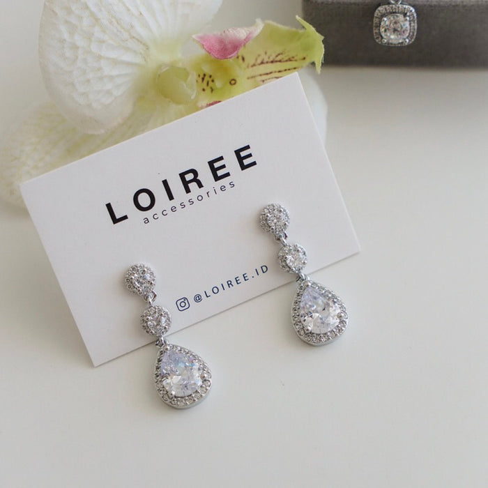 ELODIE Zirconia Dangle Earrings - Wedding