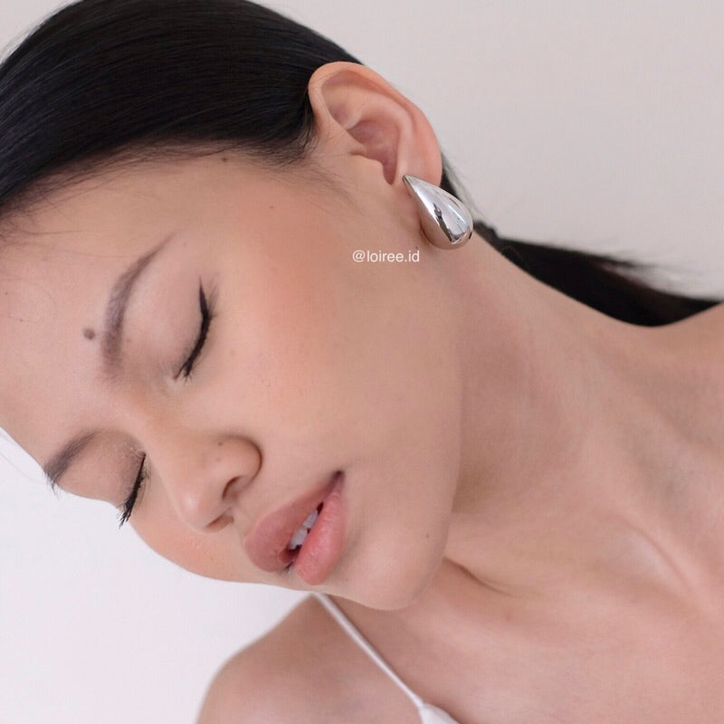 CLEO | Everyday - Gold Plated Chunky Droplet Earrings - Anting Wanita