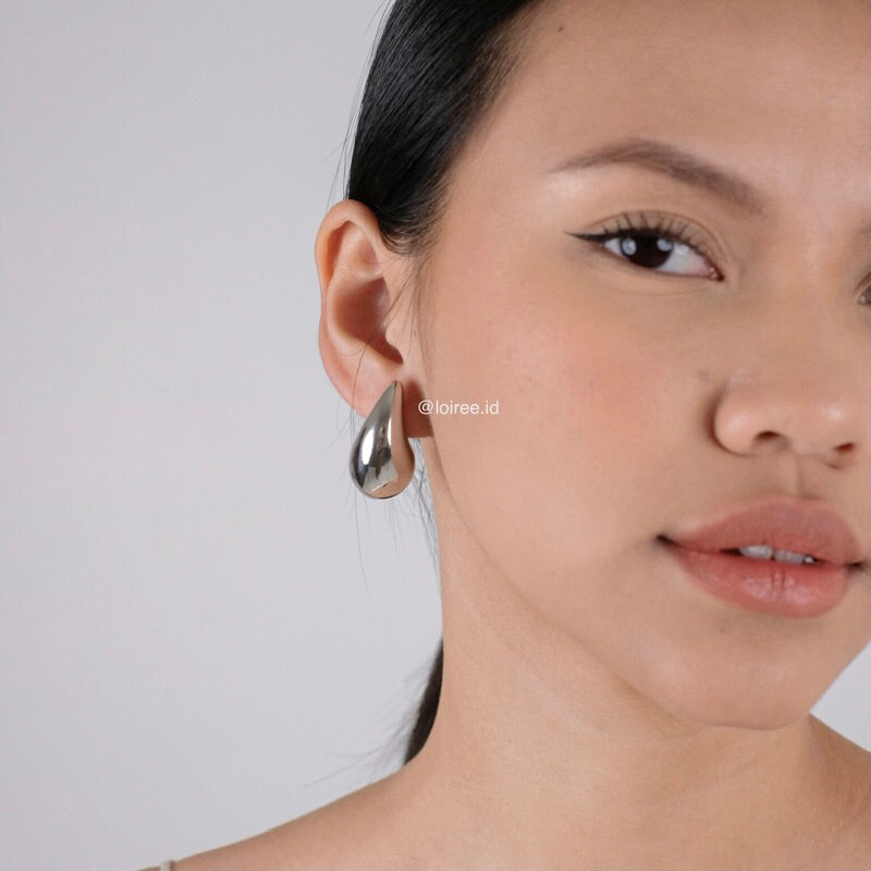 CLEO | Everyday - Gold Plated Chunky Droplet Earrings - Anting Wanita