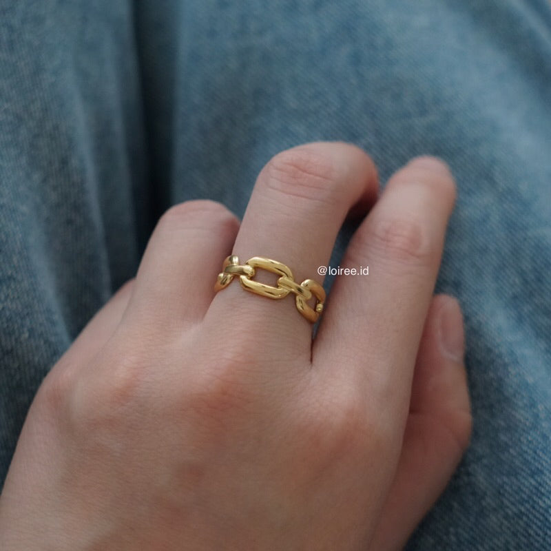 TAYLOR | Everyday - Gold Plated Adjustable Chain Ring