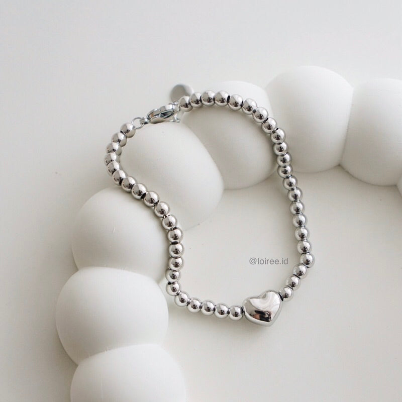 GERWYN | Valentine - Silver Heart Bracelet