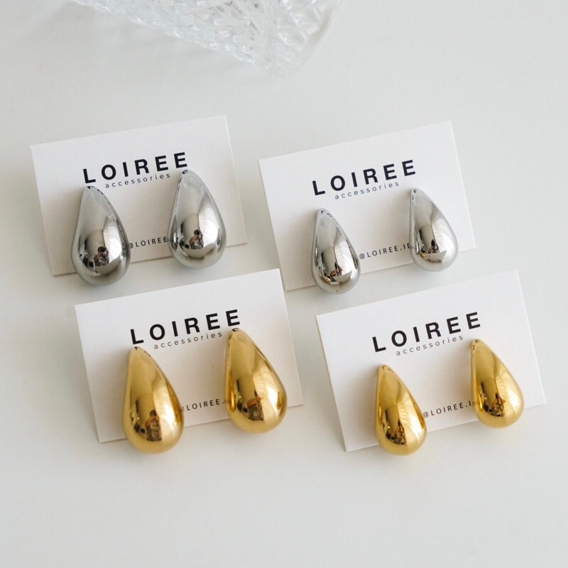 CLEO | Everyday - Gold Plated Chunky Droplet Earrings - Anting Wanita