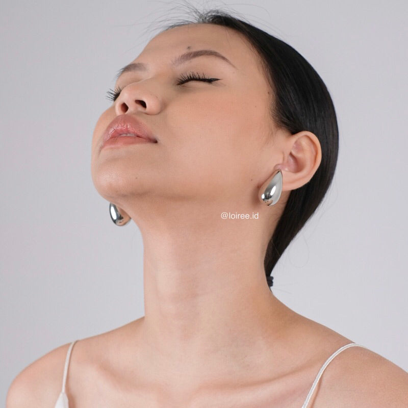 CLEO | Everyday - Gold Plated Chunky Droplet Earrings - Anting Wanita