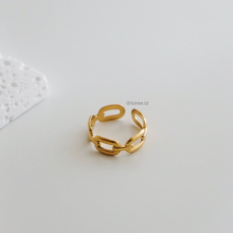 TAYLOR | Everyday - Gold Plated Adjustable Chain Ring
