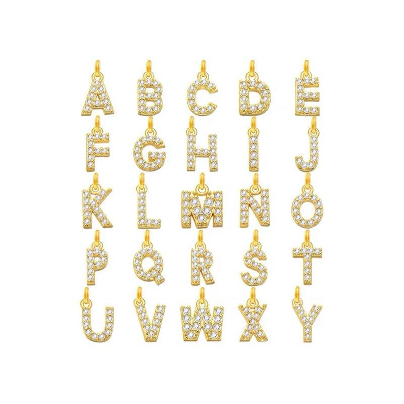 Personalized Tiny Pearl Letter Necklace - Gold Plated