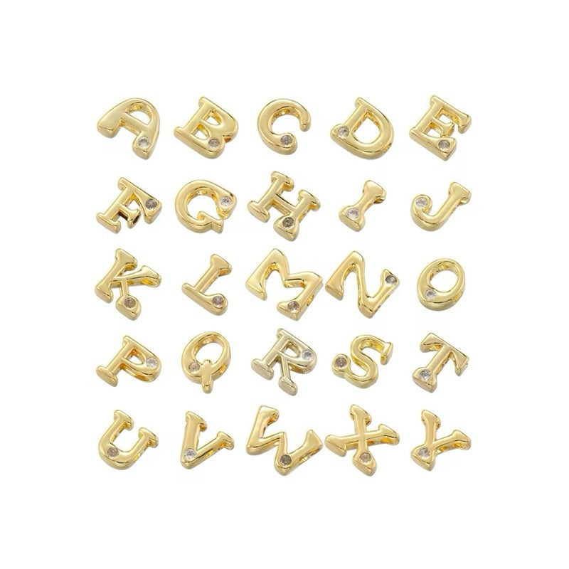 Personalized Fat Letter Necklace - Gold Plated