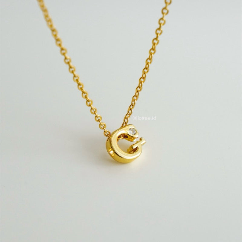 Personalized Fat Letter Necklace - Gold Plated