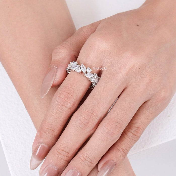 ZIVA Zirconia Paved Marquise Ring