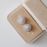 SOHO Zirconia Round Stud Bridal Earrings - Wedding