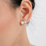 AILA Small Golden Pearls Earrings - Gold Plated