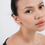 AZALEA Flower Stud Earrings - Gold Plated