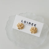 ASTERIA Flower Stud Bridal Earrings - Gold Plated