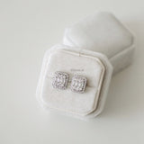 ANAZ Zirconia Rectangle Stud Earrings