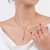LENNOX Snake Pendant Necklace - Gold Plated