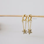 SOLA | Gold&Pearl Collection - Gold Plated Hoop Drop Earrings - Anting Tusuk Wanita Korea