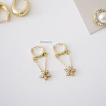 SOLA | Gold&Pearl Collection - Gold Plated Hoop Drop Earrings - Anting Tusuk Wanita Korea