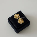 ASTERIA Flower Stud Bridal Earrings - Gold Plated
