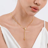 LENNOX Snake Pendant Necklace - Gold Plated
