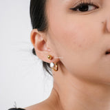 FORD Golden Zirconia Earrings - Gold Plated