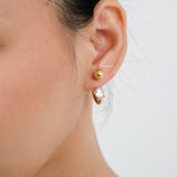 FORD Golden Zirconia Earrings - Gold Plated