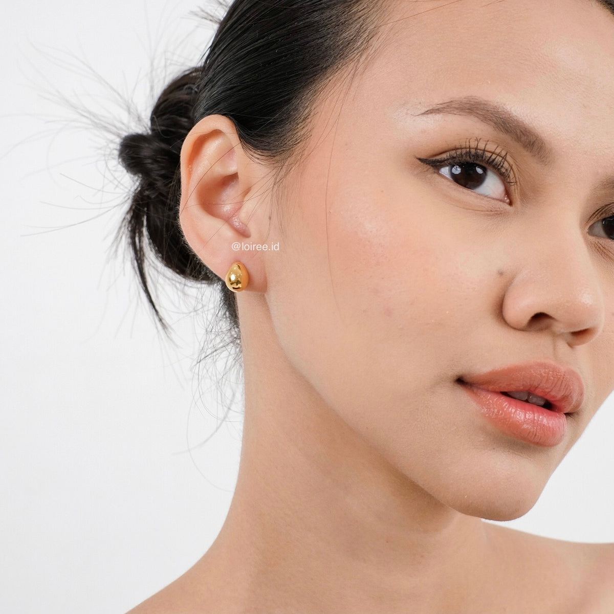 JONES Drop Stud Earrings - Gold Plated