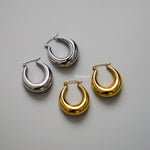 MARU | Everyday - Gold Plated Chunky Hoop Earrings - Anting Wanita