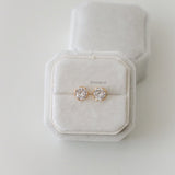 PORTIA Zirconia Solitaire Earrings - Gold Plated