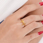 FELICIA Coquette Bow Ring - Gold Plated