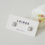 ANAZ | Wedding Collection - Zirconia Rectangle Stud Bridal Earrings - Anting Wanita
