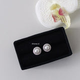 LUNE Zirconia Pearl Daily Stud Earrings - Wedding