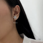 FLORA | Wedding Collection - Zirconia Flower Stud Bridal Earings - Anting Wanita