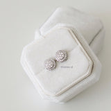 JULIA Zirconia Round Halo Daily Stud Earrings