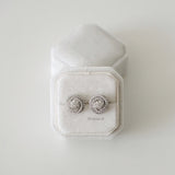 ROSETTA Zirconia Round Stud Bridal Earrings - Wedding