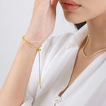 KATHRYN Listring Bracelet - Gold Plated Zirconia Adjustable Bracelet - Gelang Wanita