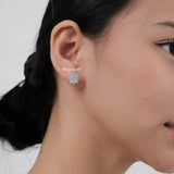 CIARA Zirconia Flower Daily Stud Earrings