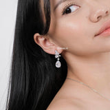 WINSTON | Wedding Collection - Zirconia Dangle Stud Earrings - Anting Bridal Tusuk Wanita Korea