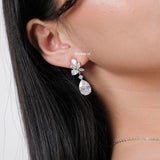 WINSTON | Wedding Collection - Zirconia Dangle Stud Earrings - Anting Bridal Tusuk Wanita Korea