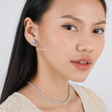 DIANA Zirconia Round Stud Earrings - Wedding