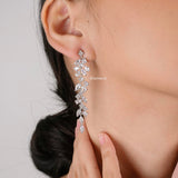 JAMIE Zirconia Long Dangle Earrings - Wedding