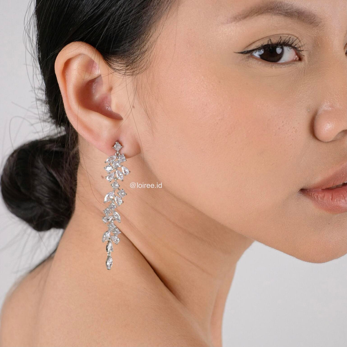 JAMIE Zirconia Long Dangle Earrings - Wedding