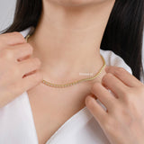 ANGELINE Zirconia Tennis 3mm Necklace - Gold Plated