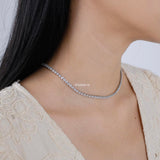 ANGELINE Zirconia Tennis 3mm Necklace - Gold Plated