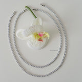 ANGELINE Zirconia Tennis 3mm Necklace - Gold Plated