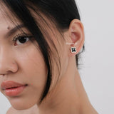 ALEJA Zirconia Clover Daily Earrings