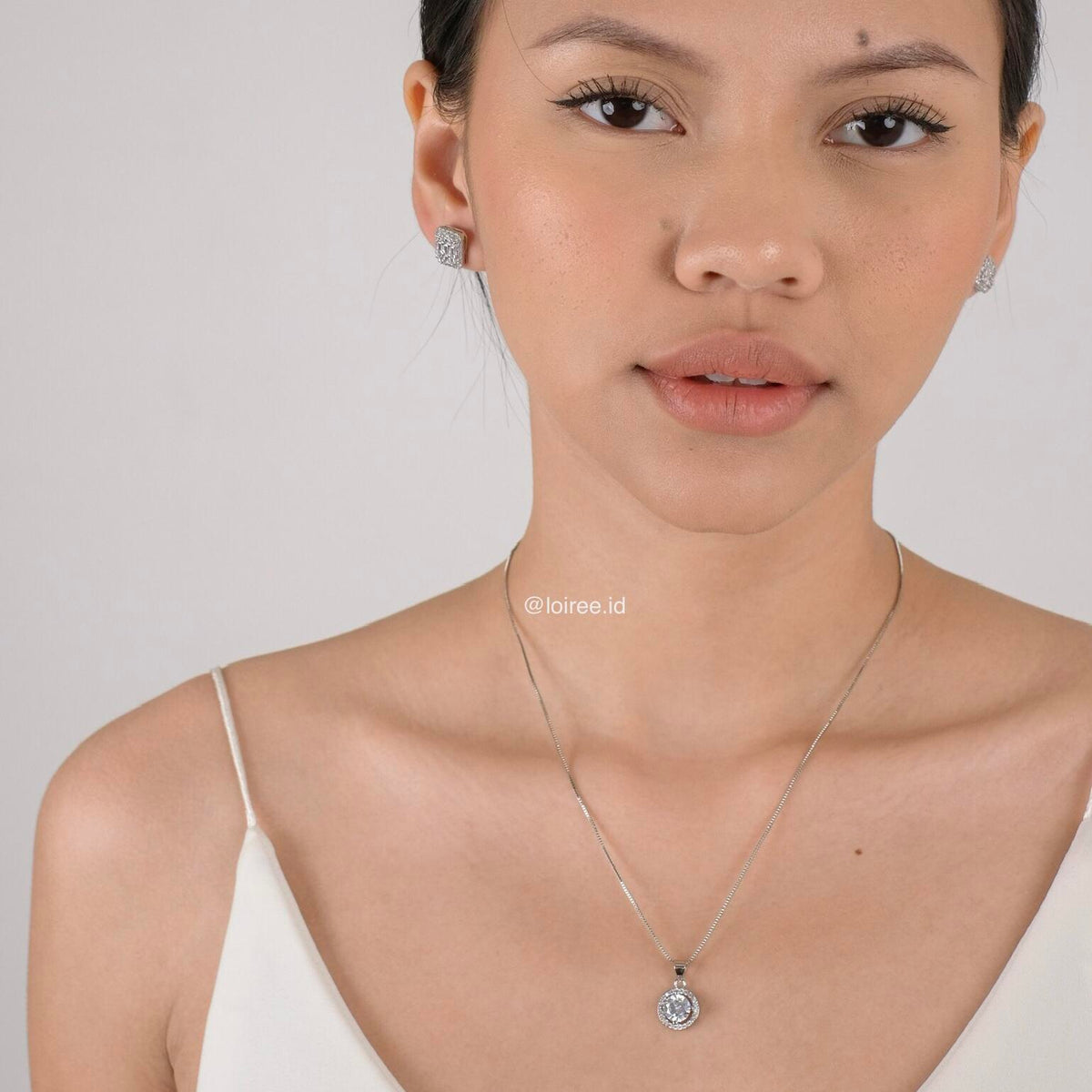 ANAZ Zirconia Rectangle Stud Earrings