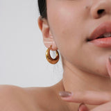 MARU Chunky Hoop Earrings - Gold Plated