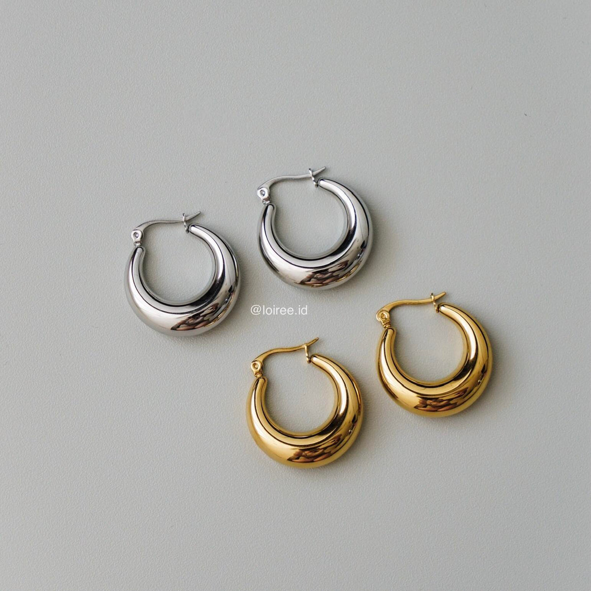 MARU Chunky Hoop Earrings - Gold Plated